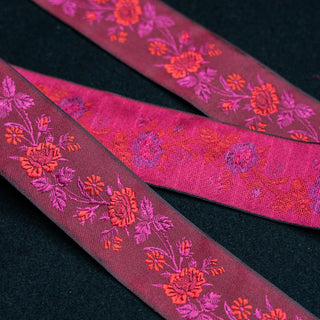 Bånd - 100% Silke - Amy - Burgunder - 40mm