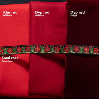 Materialpakke - Hardanger Smal Rose - Liv - VOKSEN