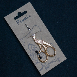 Broderisaks - Stork - Gull - 9 cm