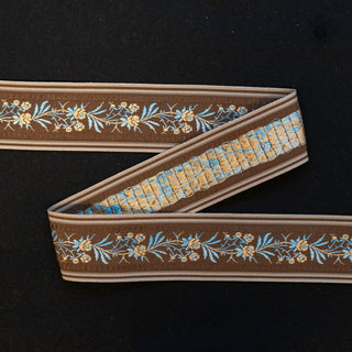 Bånd - Juliette - Brun og blå - 40 mm