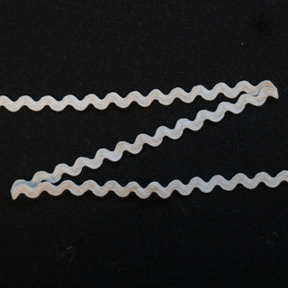 Bånd - Kroklisse - Bomull - Hvit - 8 mm