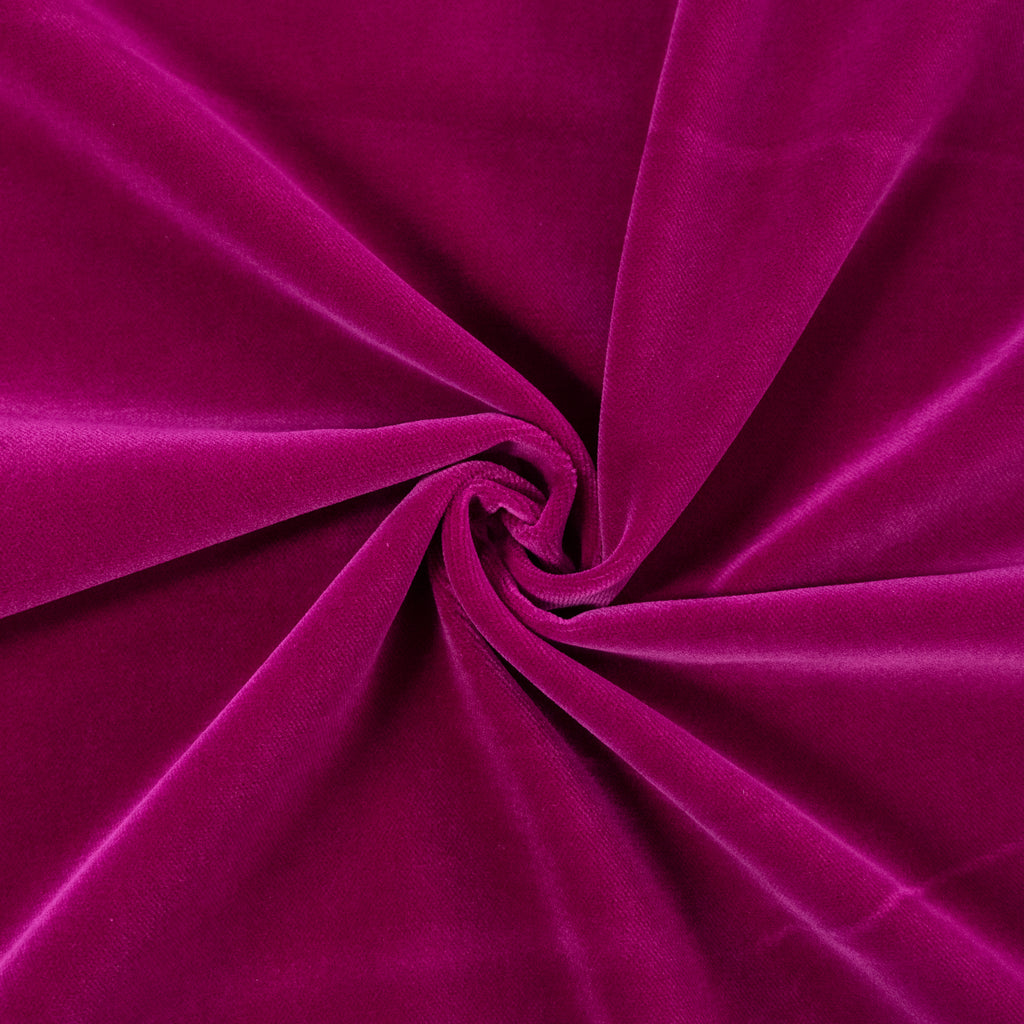 Fløyel - 100% bomull - Cerise rosa - Pris pr 10 cm – Sidserk AS