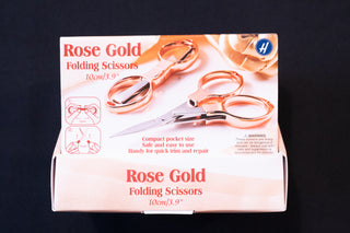 SUPERPRAKTISK! Broderisaks - Foldesaks - Sammenleggbar saks - Reisesaks - Rosegull - 10 cm