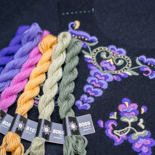 Påtegnet svart liv - Beltestakk - Mønster: Telemark - Ullklede