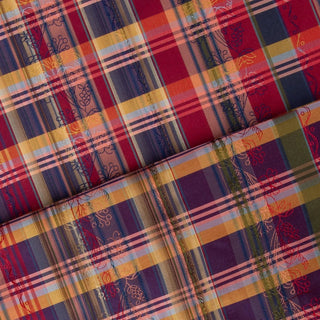 Brokade - Silke - Malin - Blå -  Pris pr 10 cm