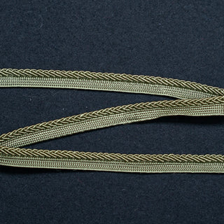 Bånd - Tittekant - Grønn flette - 6 mm