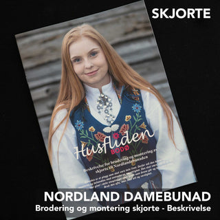 Brodering- og monteringsbeskrivelse - Nordland SKJORTE - Dame - Nordlandsbunad - KUN BESKRIVELSE