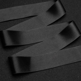 Satengbånd – Satinbånd – Dobbeltsidig – Svart - 36 mm - 100% silke