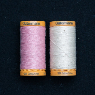 Tråkletråd - Lett å ryke - 100% bomull - Off-white og Rosa - 200 m