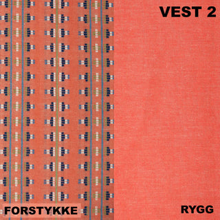 Vevd ullstoff - Østfold 2 - Herrebunad - Rygg - Vest 2 - Pris pr 10 cm